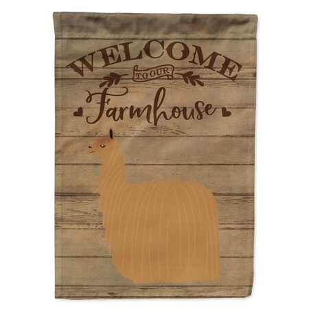 Carolines Treasures Alpaca Suri Welcome Canvas House Flag - 28 x 0.01 x 40 in. CK6864CHF